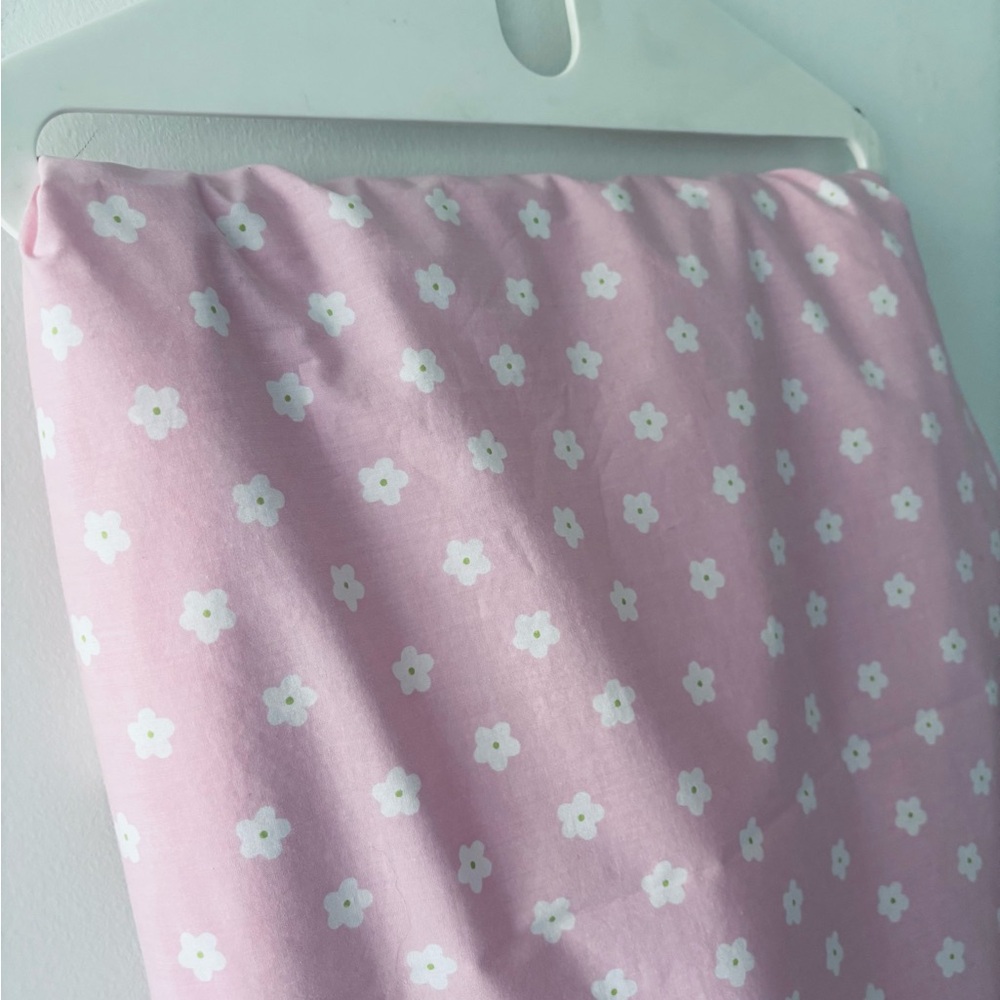 NWOT Pottery Barn Kids duvet pink floral dot cotton duvet cover Twin